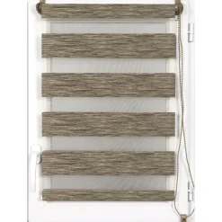 STORE ENROULEUR LUMIERE NUIT 45X180CM CHINE MARRON OR