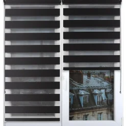 STORE ENROULEUR LUMIERE NUIT 90X180CM NOIR