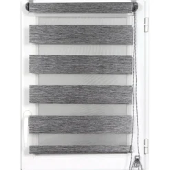 STORE ENROULEUR LUMIERE NUIT 90X180CM CHINE NOIR ARGENT