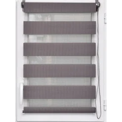 STORE ENROULEUR LUMIERE NUIT 75X180CM GRIS BETON