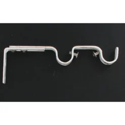 SUPPORT DOUBLE GOUTTIERE EXT D20 165 190 MM X2 BLANC OR