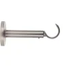 SUPPORT SIMPLE OUVERT EXT D.28 115MM ARGENT MAT