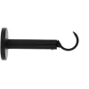 SUPPORT SIMPLE OUVERT EXT D.28 115MM NOIR MAT