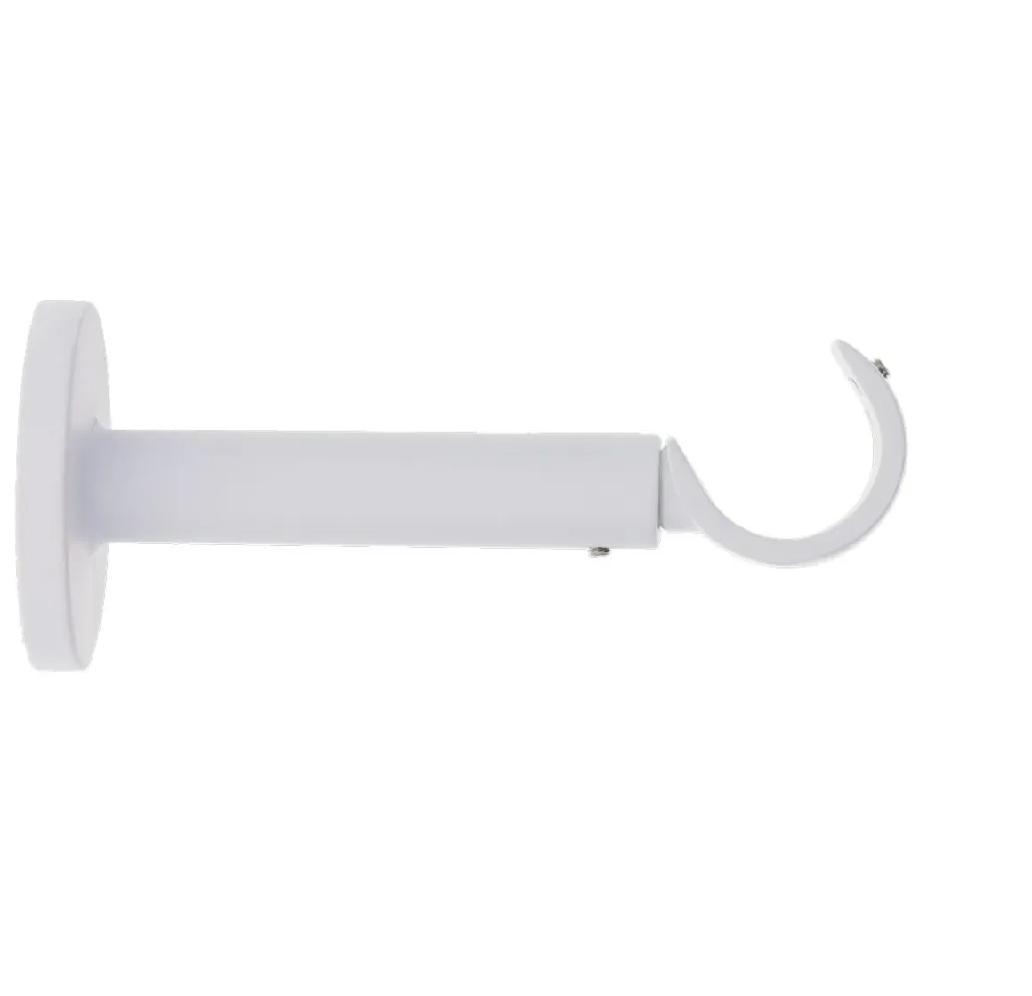 SUPPORT SIMPLE OUVERT EXT D.28 115MM BLANC MAT