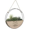SUSPENSION BOIS METAL PLANTE D.44CM