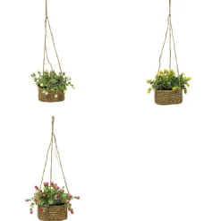SUSPENSION DE ROSES ARTIFICIELLES MUSA H.42CM