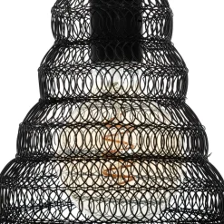 SUSPENSION MAILLE FER NOIR ALI H.82CM