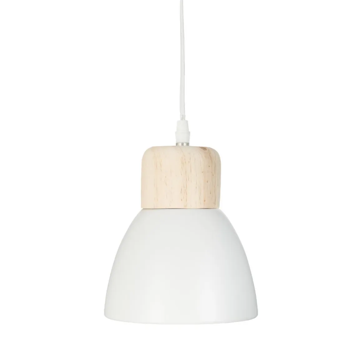 SUSPENSION METAL BLANC DESY H.19CM