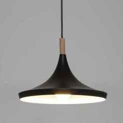 SUSPENSION METAL BOIS DEB NOIR D.32CM