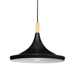 SUSPENSION METAL BOIS DEB NOIR D.32CM