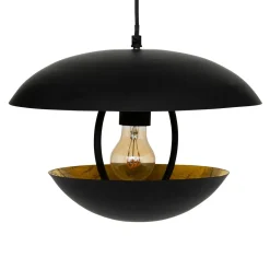 SUSPENSION METAL ESTEE NOIR DORE D.33CM