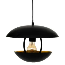 SUSPENSION METAL ESTEE NOIR DORE D.33CM