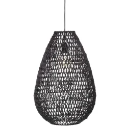 SUSPENSION METAL ET PAPIER ETEL NOIR H.55CM