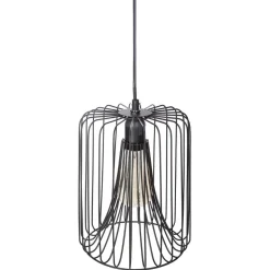 SUSPENSION METAL FILAIRE NOIR D.20X25CM