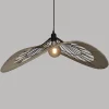 SUSPENSION METAL FIL CALY NOIR NATUREL D.75CM