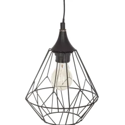 SUSPENSION METAL FIL NOIR D.19X24CM