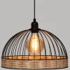 SUSPENSION METAL FIL ROTIN SUWA NOIR D.35CM