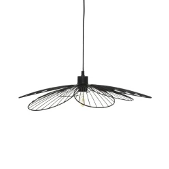 SUSPENSION METAL FLEUR NOIR D.57CM