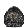 SUSPENSION PAPIER NOIR MONA D.34CM