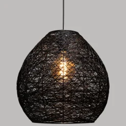 SUSPENSION PAPIER NOIR MONA D.34CM