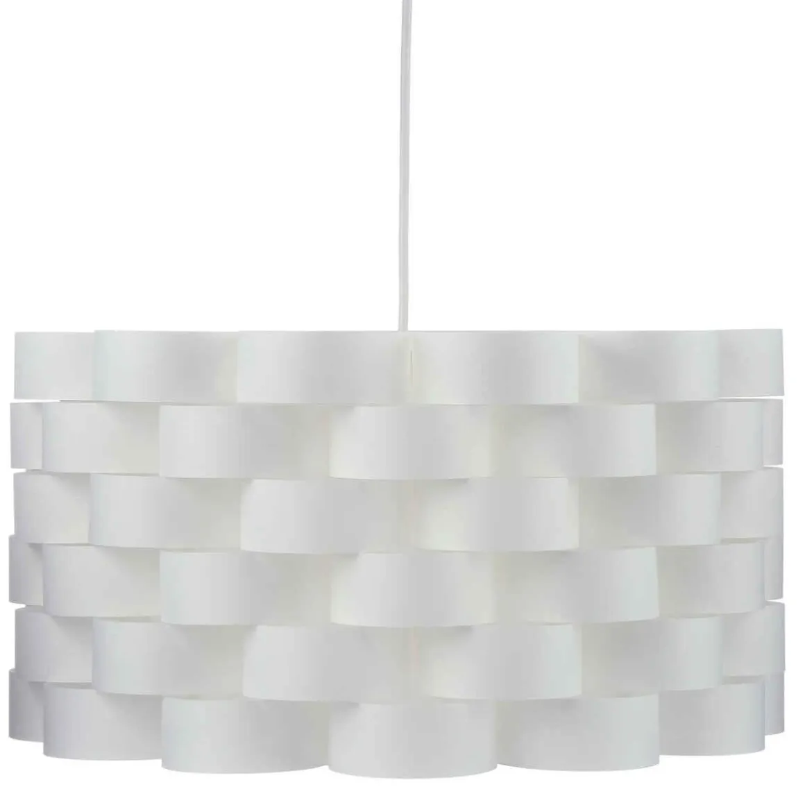 SUSPENSION PAPIER PLASTIQUE MOKI BLANC D.42CM