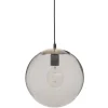 SUSPENSION VERRE BOULE FUME ARCHI D.25CM