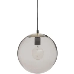 SUSPENSION VERRE BOULE FUME ARCHI D.25CM