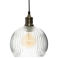 SUSPENSION VERRE TRANSPARENT LAYE D.20CM