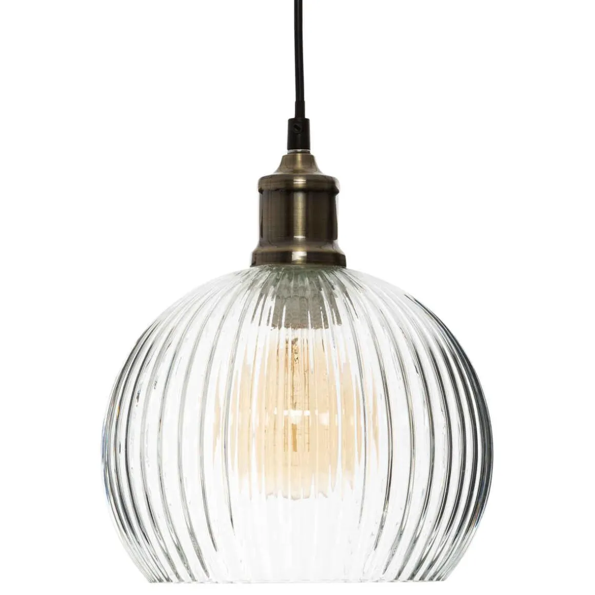 SUSPENSION VERRE TRANSPARENT LAYE D.20CM