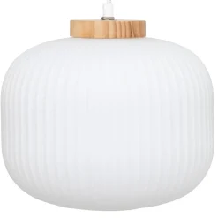 SUSPENSION VERRE TRAVIS BLANC D.25CM