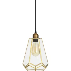 SUSPENSION VERRE ULI DORE D.20CM