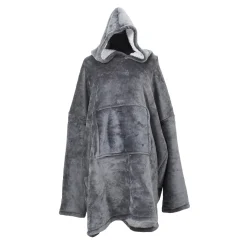 SWEAT A CAPUCHE INTERIEUR SHERPA GRIS