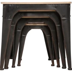 TABLE APPOINT TOROF NOIR D.40X40X41.5CM