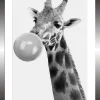 TABLEAU BAGUETTE NOIR GIRAFE 20X30CM