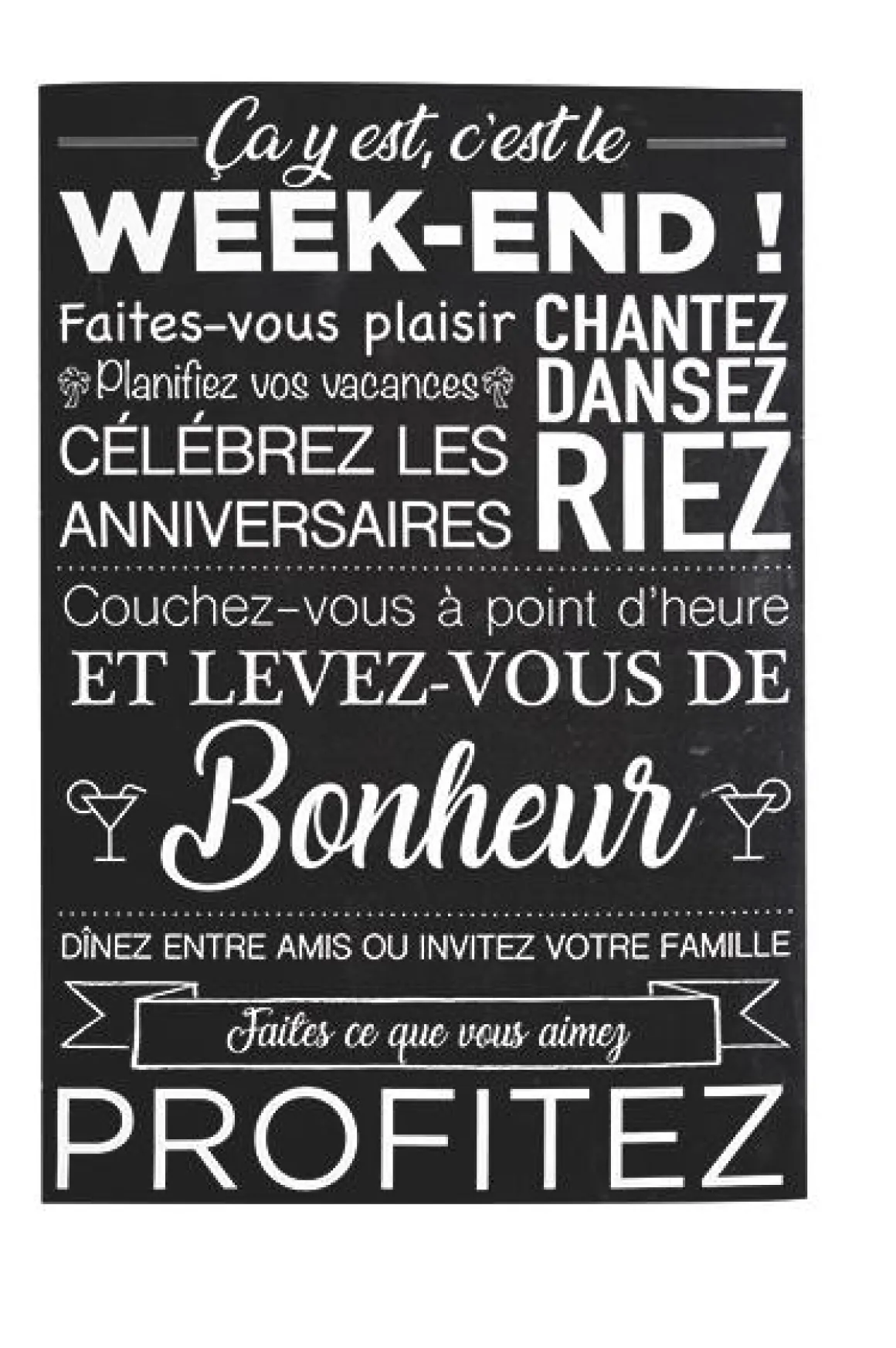 TABLEAU MESSAGES 45X65CM