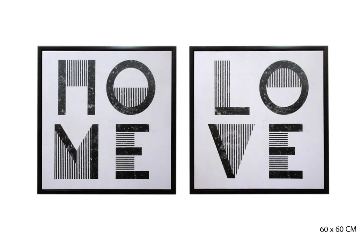 TABLEAU NOIR ET BLANC D.60X60CM
