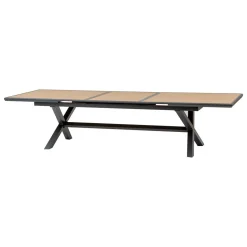 TABLE AXIOME EXTENSIBLE ALUMINIUM NOIX GRAPHITE 12 PLACES