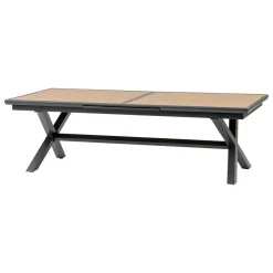 TABLE AXIOME EXTENSIBLE ALUMINIUM NOIX GRAPHITE 12 PLACES