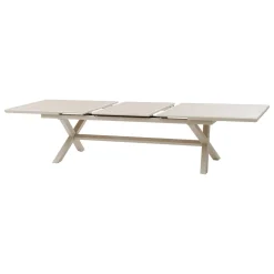 TABLE AXIOME EXTENSIBLE ALUMINIUM LIN ARGILE 12 PLACES