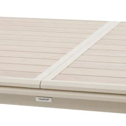 TABLE AXIOME EXTENSIBLE ALUMINIUM LIN ARGILE 12 PLACES