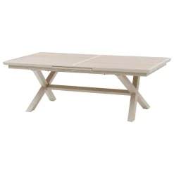 TABLE AXIOME EXTENSIBLE ALUMINIUM LIN ARGILE 10 PLACES