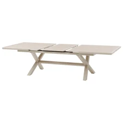 TABLE AXIOME EXTENSIBLE ALUMINIUM LIN ARGILE 10 PLACES