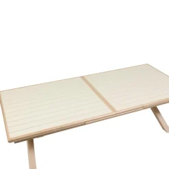 TABLE AXIOME EXTENSIBLE ALUMINIUM ARGILE HONEY 12 PLACES