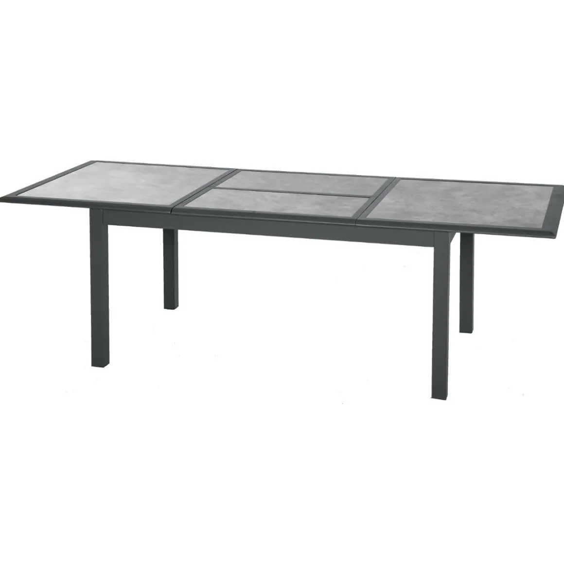 TABLE AZUA EXTENSIBLE VERRE STORM GRAPHITE 10 PLACES