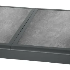 TABLE AZUA EXTENSIBLE VERRE STORM GRAPHITE 10 PLACES