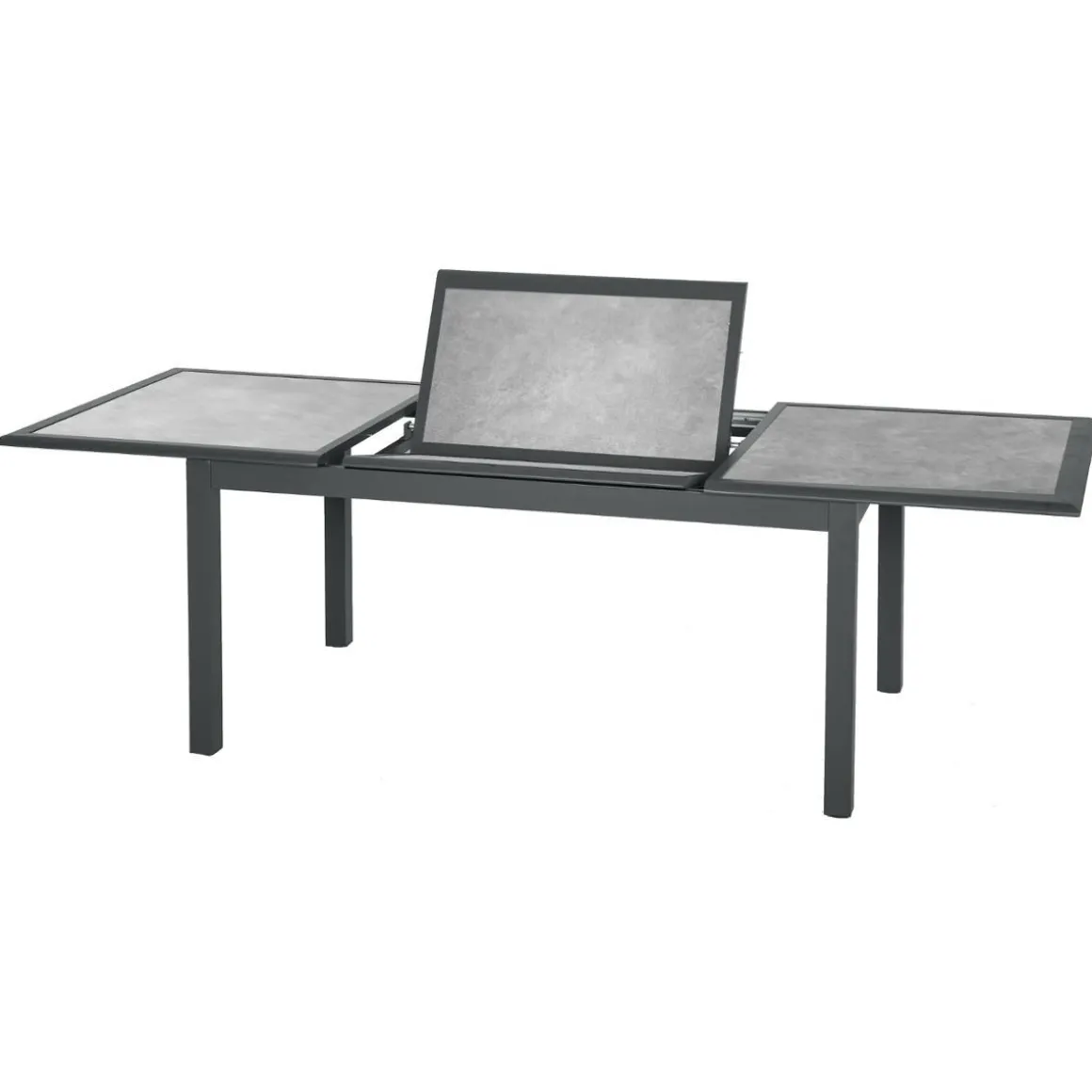 TABLE AZUA EXTENSIBLE VERRE STORM GRAPHITE 10 PLACES