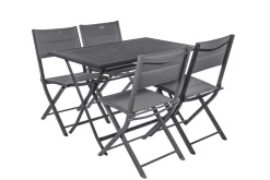 TABLE AZUA PLIANTE ALUMINIUM GRAPHITE 4 PLACES