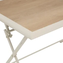 TABLE AZUA PLIANTE VERRE IMPRIME 4 PLACES EPEAUTRE ARGILE