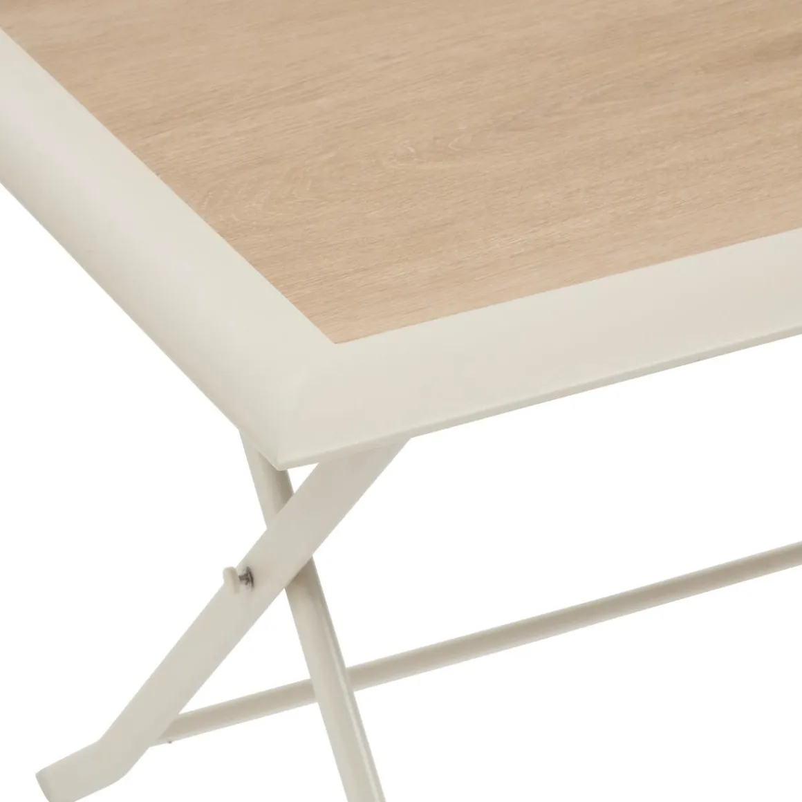 TABLE AZUA PLIANTE VERRE IMPRIME 6 PLACES EPEAUTRE ARGILE