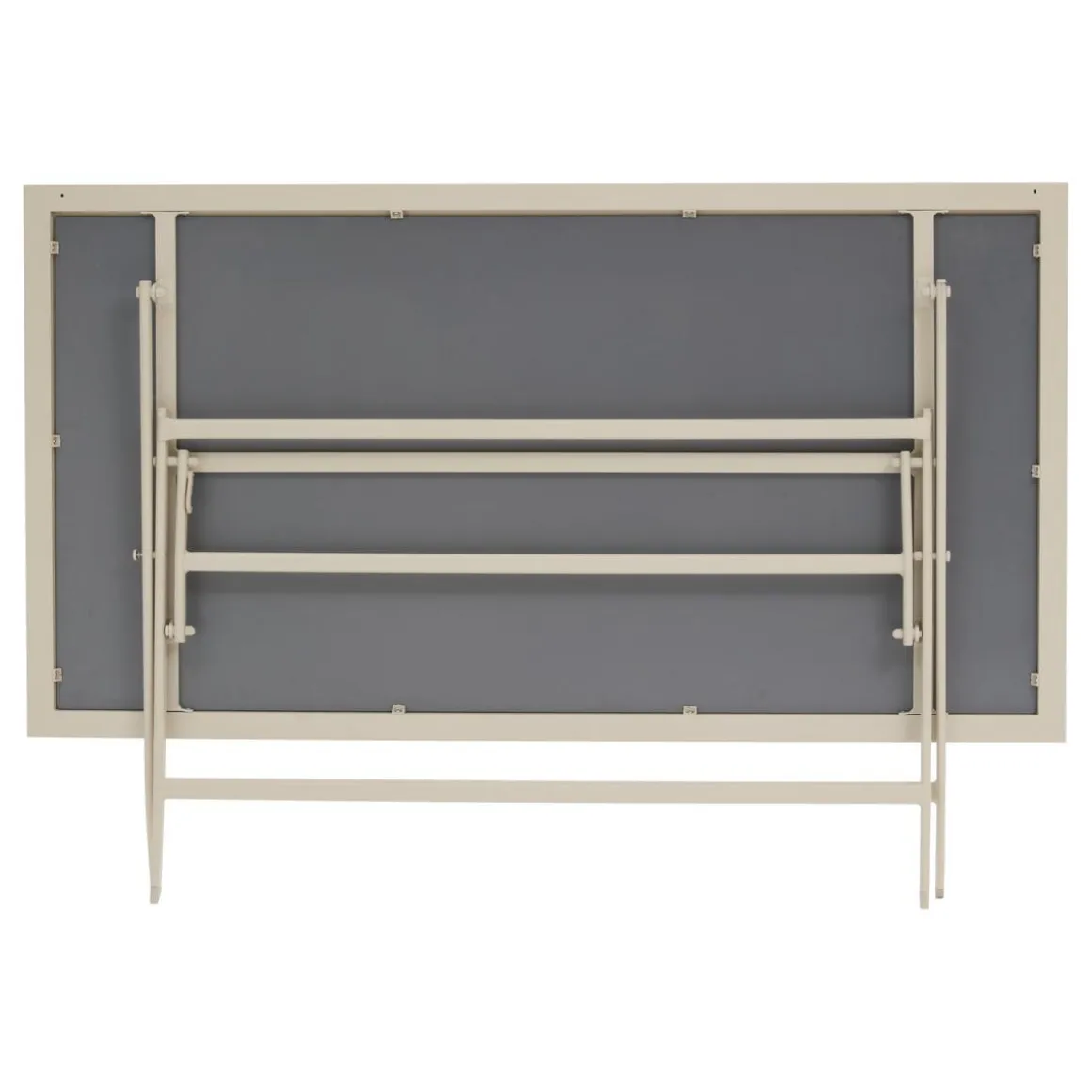TABLE AZUA PLIANTE VERRE IMPRIME 6 PLACES EPEAUTRE ARGILE